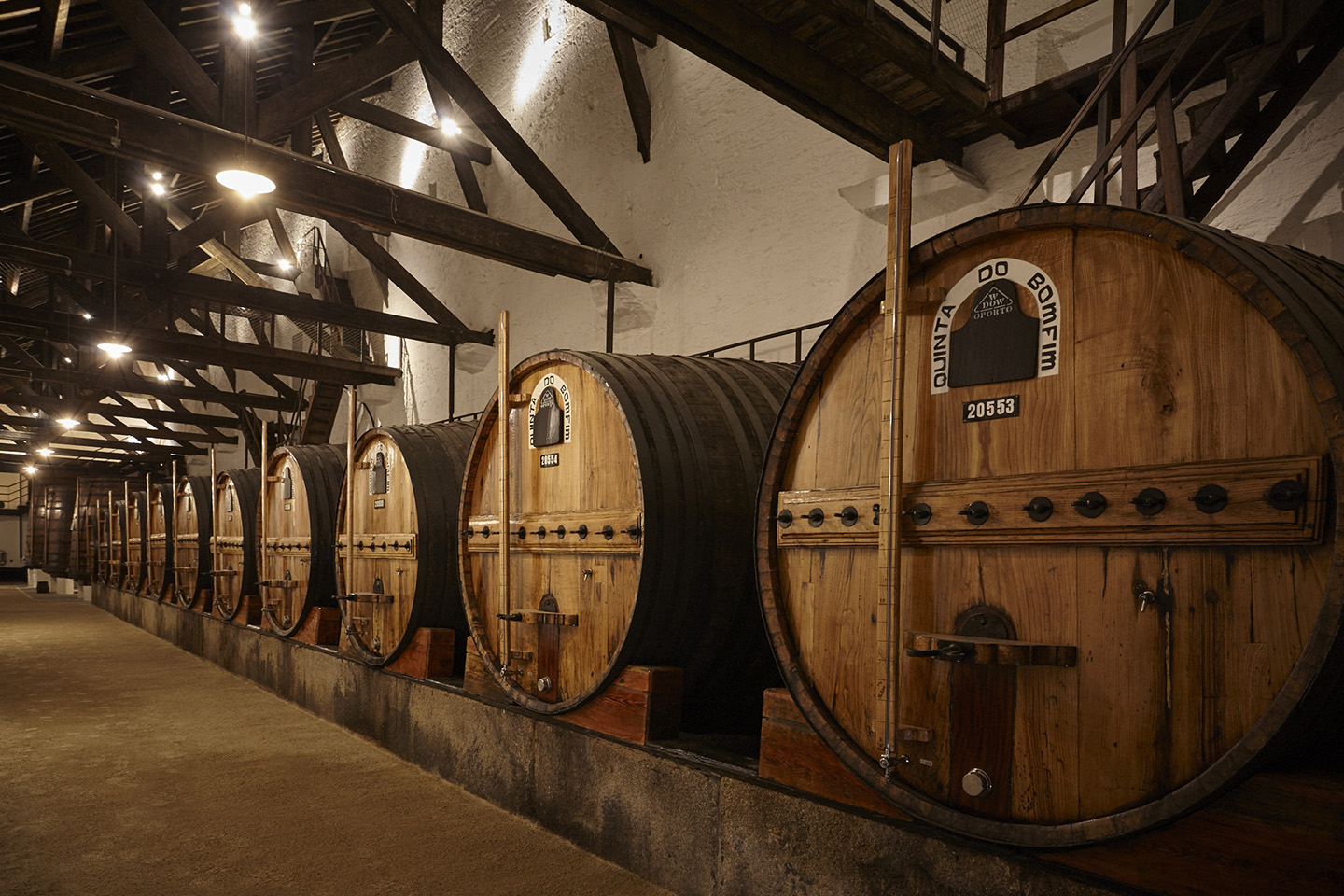 The original oak tuns in the old lodge