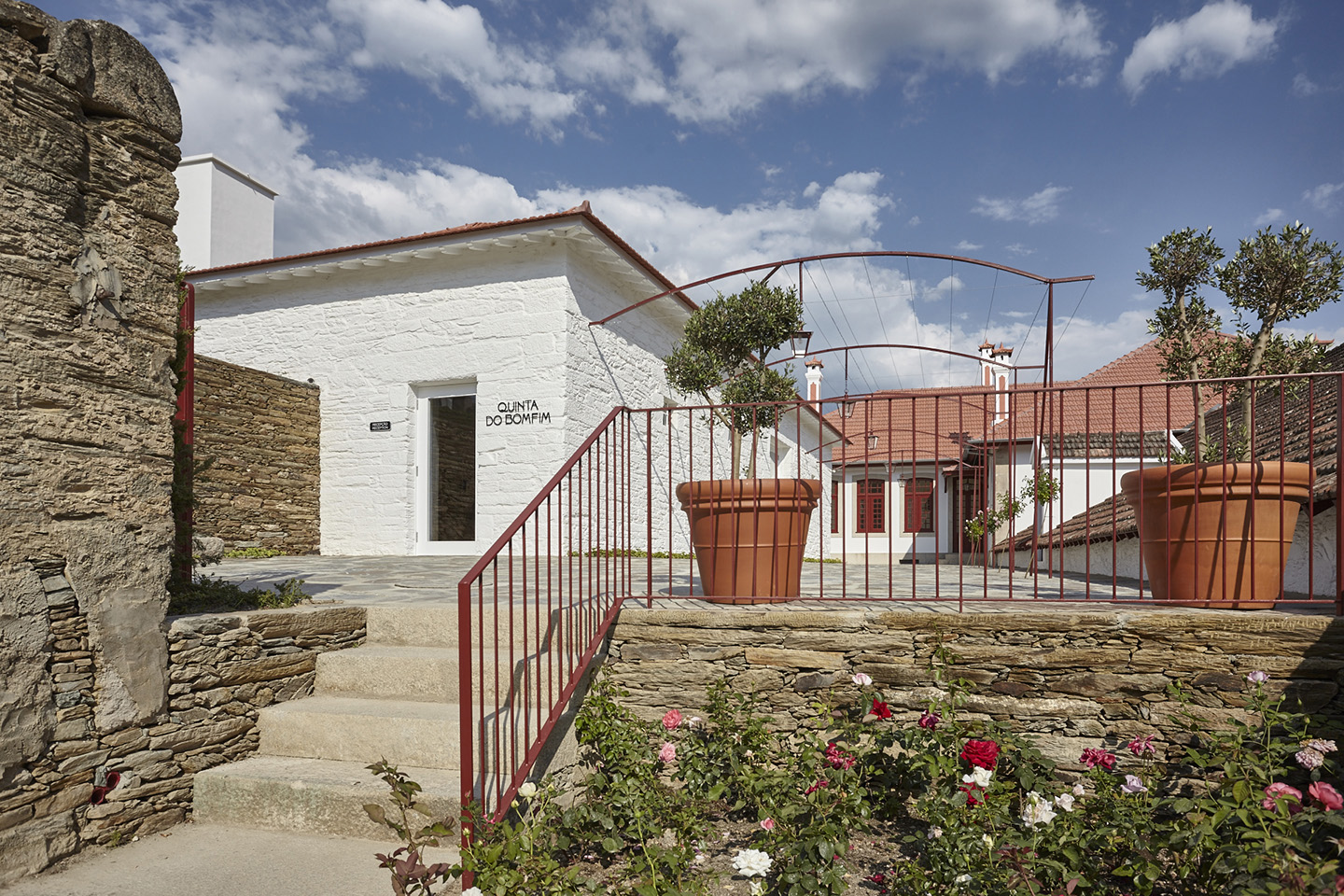 The reception where visitors are welcomed and begin their visit